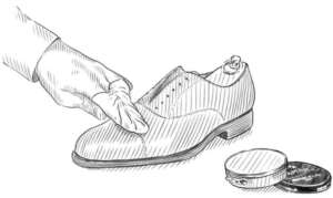 περιποίηση παπουτσιών από δέρμα λαδιού